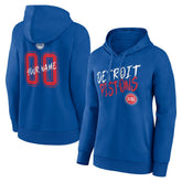 Detroit Pistons Women's Hustle Custom Pullover Hoodie Blue
