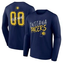 Indiana Pacers Hustle Custom Long Sleeve T-Shirt Navy