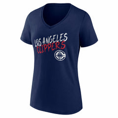 LA Clippers Women's Hustle Custom V-Neck T-Shirt Navy