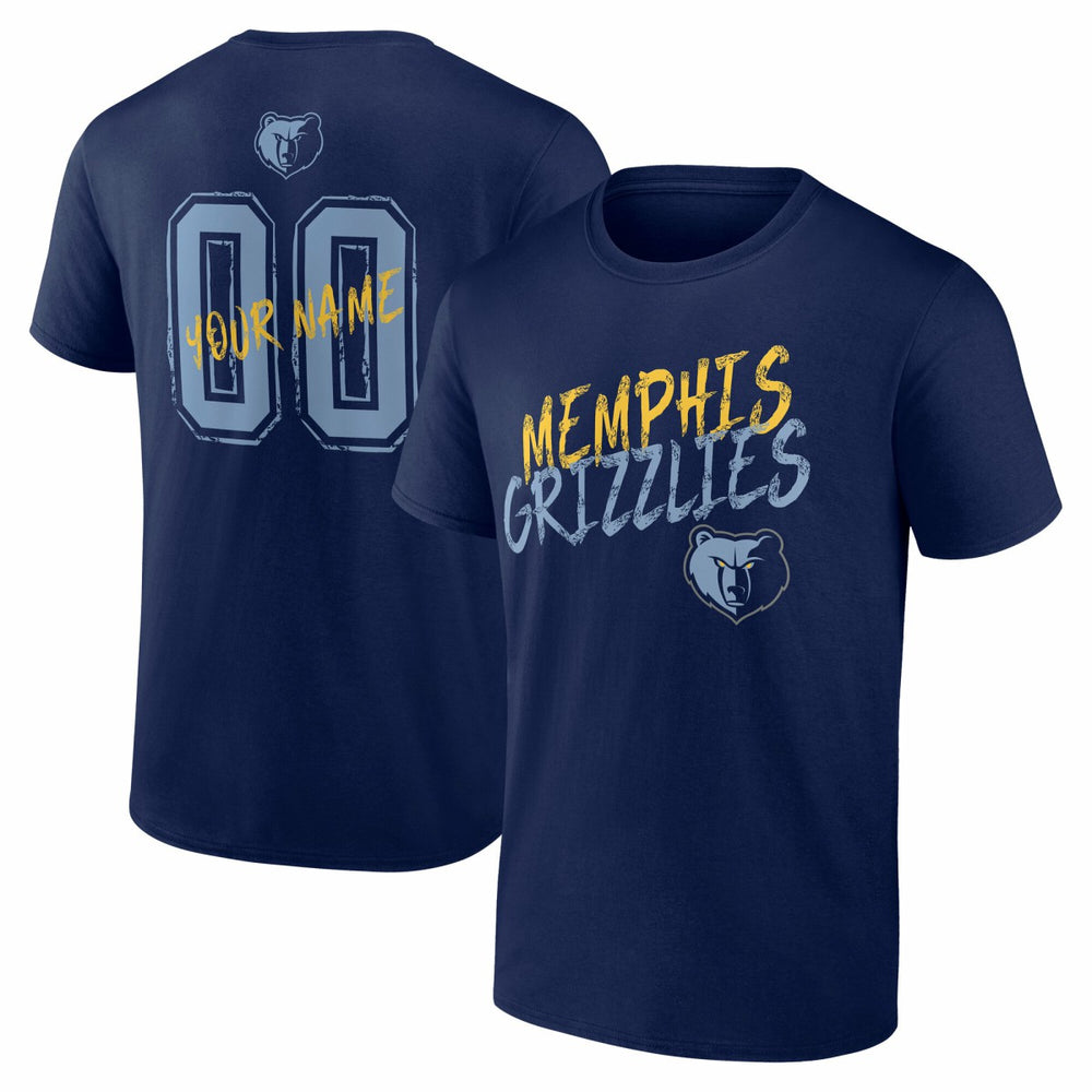 Memphis Grizzlies Hustle Custom T-Shirt Navy
