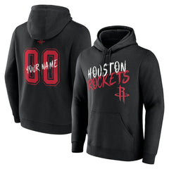 Houston Rockets Hustle Custom Pullover Hoodie Black