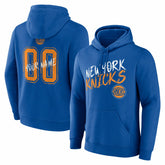 New York Knicks Hustle Custom Pullover Hoodie Blue
