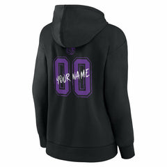 Sacramento Kings Women's Hustle Custom Pullover Hoodie Black