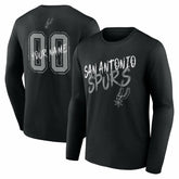 San Antonio Spurs Hustle Custom Long Sleeve T-Shirt Black