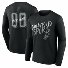 San Antonio Spurs Hustle Custom Long Sleeve T-Shirt Black