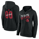 Toronto Raptors Women's Hustle Custom Pullover Hoodie Black