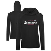 Colorado Avalanche Levelwear Women's Slender Monument Raglan Pullover Hoodie - Black | NHL Lifestyle