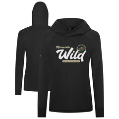 Minnesota Wild Levelwear Women's Slender Monument Raglan Pullover Hoodie - Black | NHL online