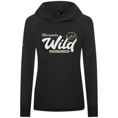 Minnesota Wild Levelwear Women's Slender Monument Raglan Pullover Hoodie - Black | NHL online