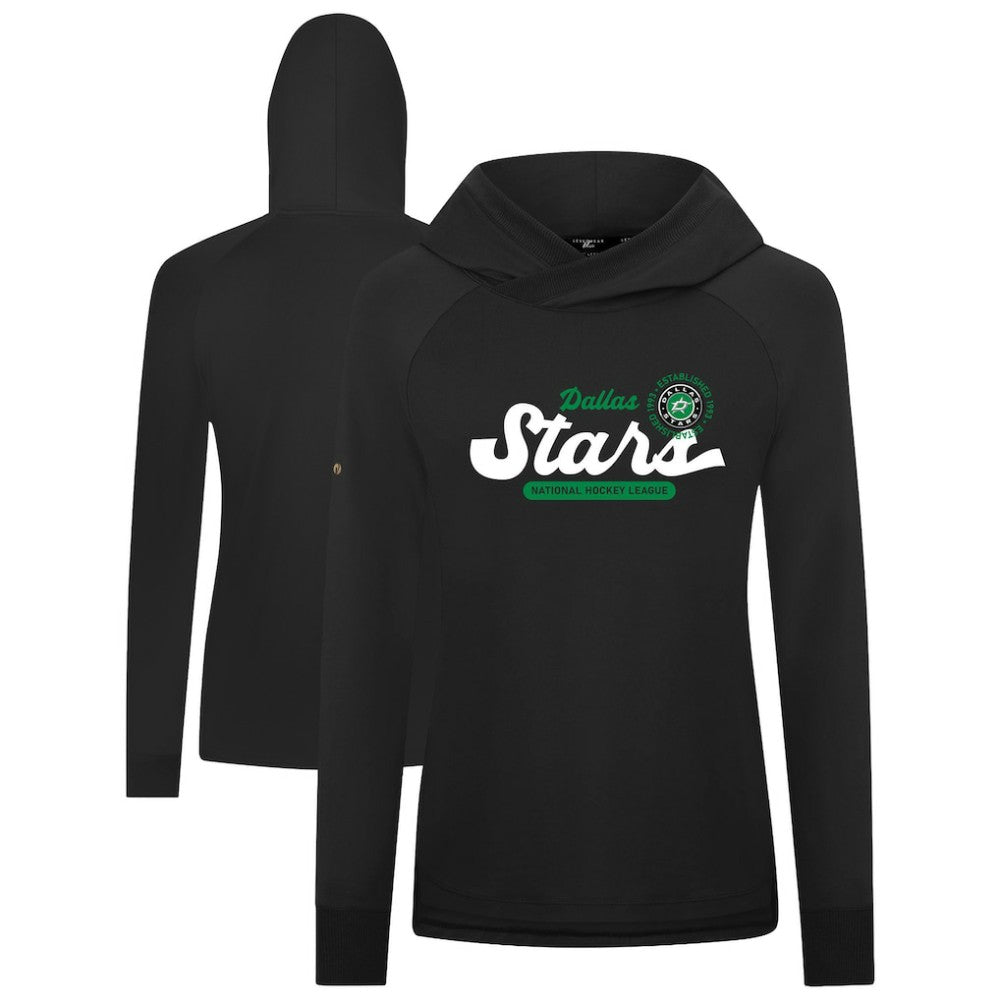 Dallas Stars Levelwear Women's Slender Monument Raglan Pullover Hoodie - Black | NHL near me