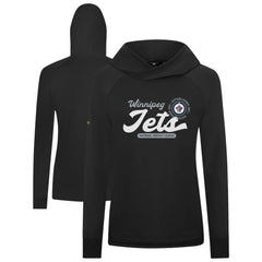 Winnipeg Jets Levelwear Women's Slender Monument Raglan Pullover Hoodie - Black | NHL sale