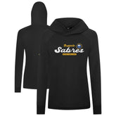 Buffalo Sabres Levelwear Women's Slender Monument Raglan Pullover Hoodie - Black | NHL Lifestyle