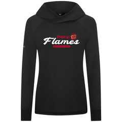 Calgary Flames Levelwear Women's Slender Monument Raglan Pullover Hoodie - Black | NHL near me