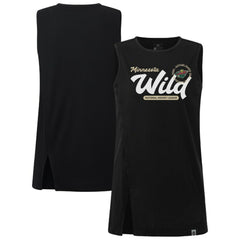 Minnesota Wild Levelwear Women's Influx Monument Tank Top - Black | NHL Clearance