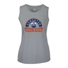 Edmonton Oilers Levelwear Women's Macy Banner Arch Tank Top - Gray | NHL near me