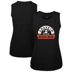 Anaheim Ducks Levelwear Women's Macy Banner Arch Tank Top - Black | NHL sale