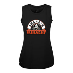 Anaheim Ducks Levelwear Women's Macy Banner Arch Tank Top - Black | NHL sale