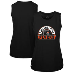 Philadelphia Flyers Levelwear Women's Macy Banner Arch Tank Top - Black | NHL sale