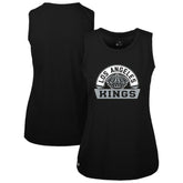 Los Angeles Kings Levelwear Women's Macy Banner Arch Tank Top - Black | NHL Lifestyle