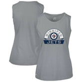 Winnipeg Jets Levelwear Women's Macy Banner Arch Tank Top - Gray | NHL on sale