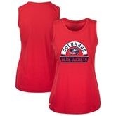 Columbus Blue Jackets Levelwear Women's Macy Banner Arch Tank Top - Red | NHL near me
