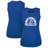 Tampa Bay Lightning Levelwear Women's Macy Banner Arch Tank Top - Royal | NHL near me