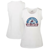 Colorado Avalanche Levelwear Women's Macy Banner Arch Tank Top - White | NHL sale
