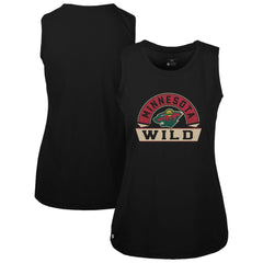 Minnesota Wild Levelwear Women's Macy Banner Arch Tank Top - Black | NHL online