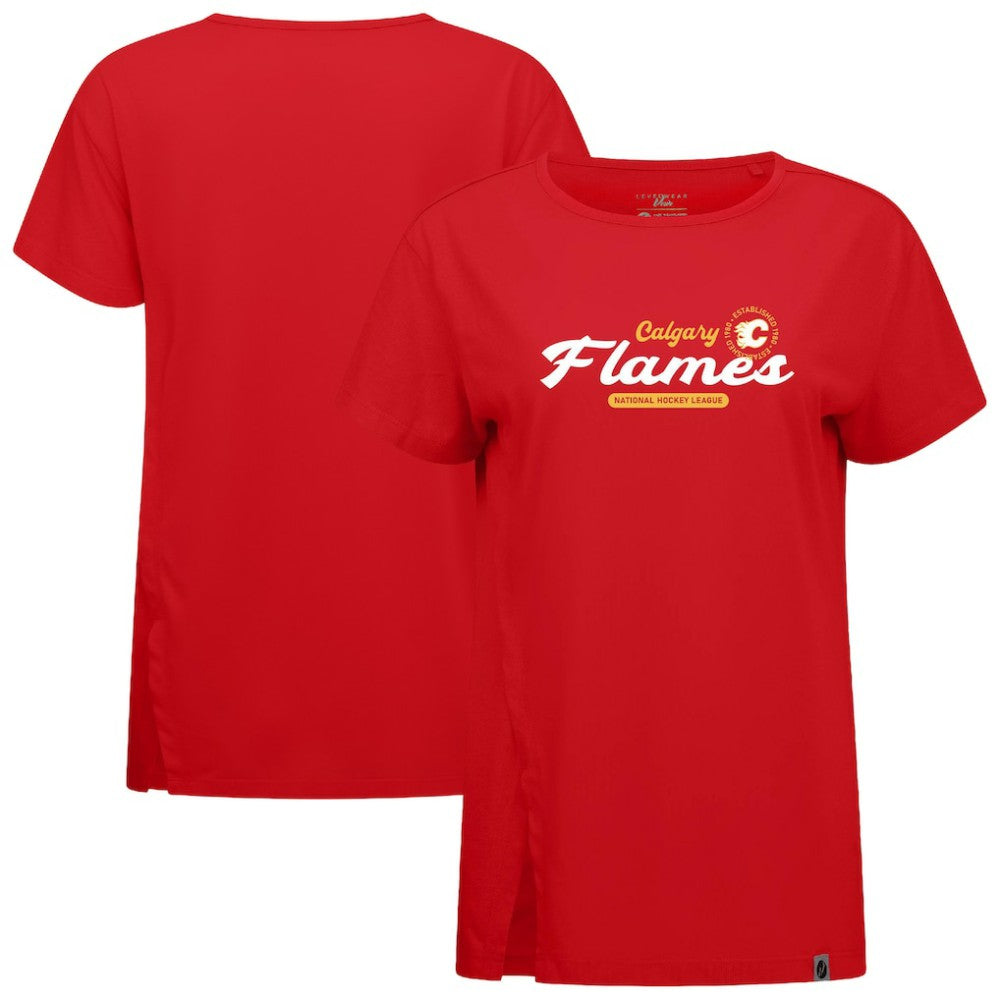 Calgary Flames Levelwear Women's Influx Monument T-Shirt - Red | NHL near me