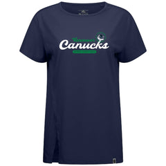 Vancouver Canucks Levelwear Women's Influx Monument T-Shirt - Navy | NHL on sale