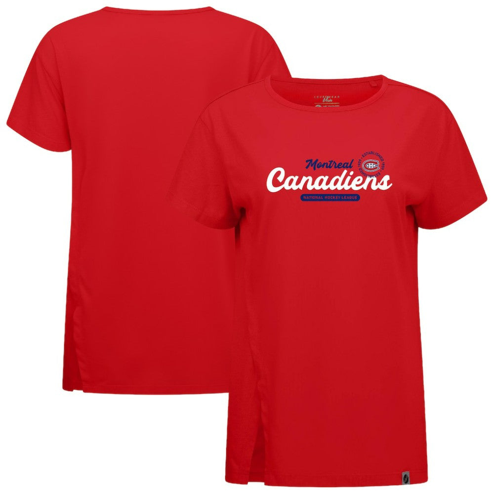 Montreal Canadiens Levelwear Women's Influx Monument T-Shirt - Red | NHL online