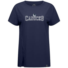 Vancouver Canucks Levelwear Women's Influx Journey T-Shirt - Navy | NHL Lifestyle