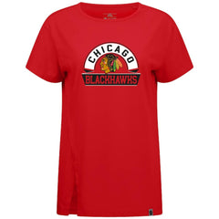 Chicago Blackhawks Levelwear Women's Influx Banner Arch T-Shirt - Red | NHL Lifestyle