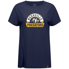Nashville Predators Levelwear Women's Influx Banner Arch T-Shirt - Navy | NHL online
