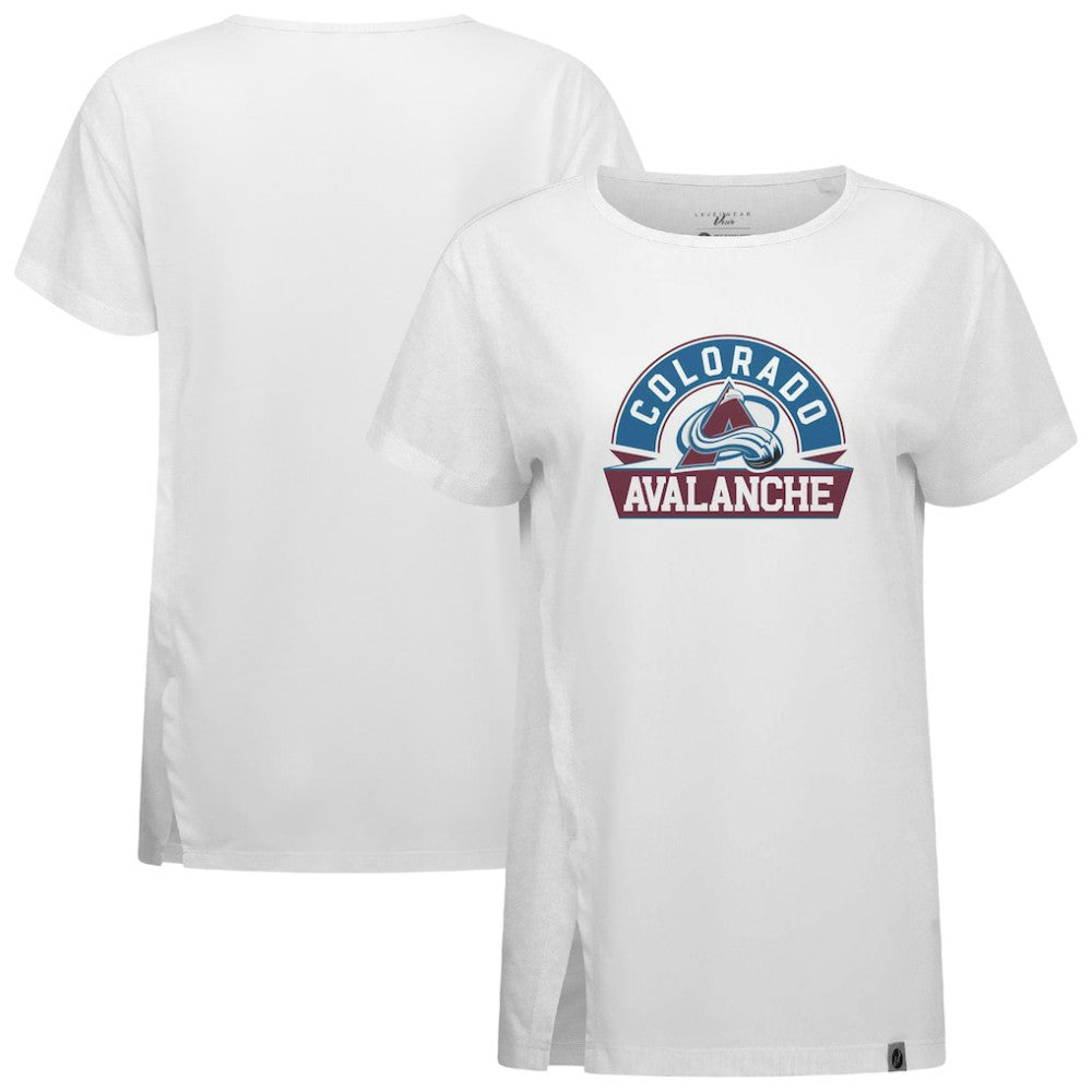 Colorado Avalanche Levelwear Women's Influx Banner Arch T-Shirt - White | NHL discount