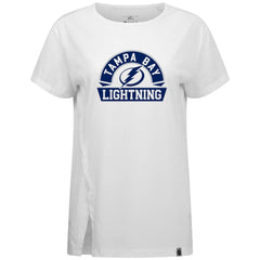 Tampa Bay Lightning Levelwear Women's Influx Banner Arch T-Shirt - White | NHL online