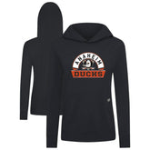 Anaheim Ducks Levelwear Women's Relay Banner Arch Pullover Hoodie - Black | NHL near me