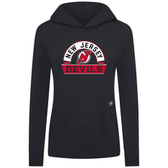 New Jersey Devils Levelwear Women's Relay Banner Arch Pullover Hoodie - Black | NHL near me