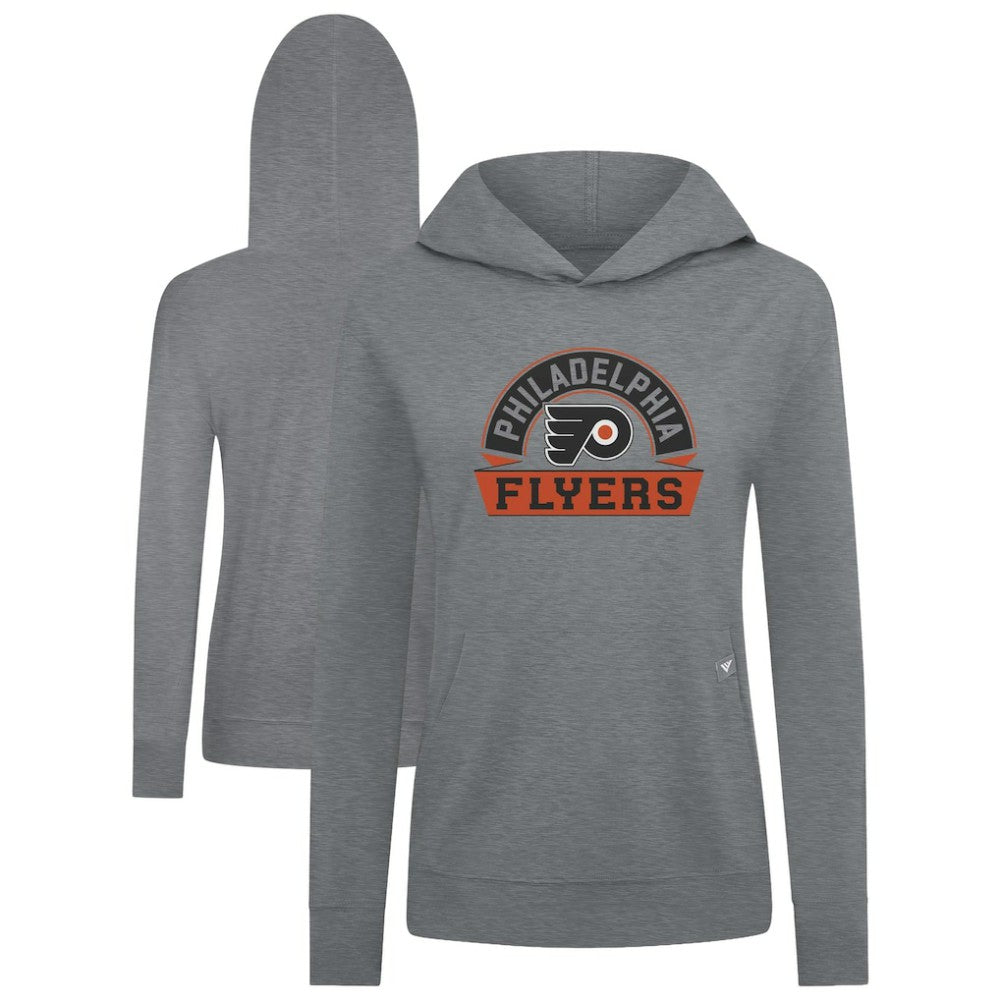 Philadelphia Flyers Levelwear Women's Relay Banner Arch Pullover Hoodie - Gray | NHL sale