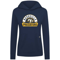 Nashville Predators Levelwear Women's Relay Banner Arch Pullover Hoodie - Navy | NHL discount