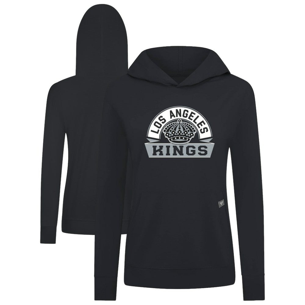 Los Angeles Kings Levelwear Women's Relay Banner Arch Pullover Hoodie - Black | NHL near me