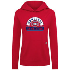 Montreal Canadiens Levelwear Women's Relay Banner Arch Pullover Hoodie - Red | NHL on sale