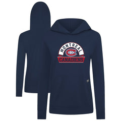 Montreal Canadiens Levelwear Women's Relay Banner Arch Pullover Hoodie - Navy | NHL sale