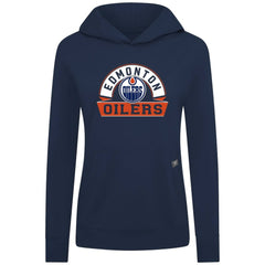 Edmonton Oilers Levelwear Women's Relay Banner Arch Pullover Hoodie - Navy | NHL sale