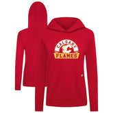 Calgary Flames Levelwear Women's Relay Banner Arch Pullover Hoodie - Red | NHL online