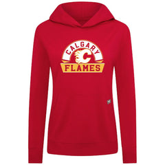 Calgary Flames Levelwear Women's Relay Banner Arch Pullover Hoodie - Red | NHL online