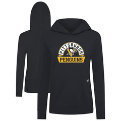 Pittsburgh Penguins Levelwear Women's Relay Banner Arch Pullover Hoodie - Black | NHL discount