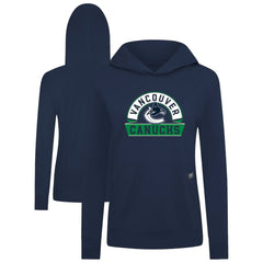 Vancouver Canucks Levelwear Women's Relay Banner Arch Pullover Hoodie - Navy | NHL online