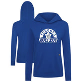 Toronto Maple Leafs Levelwear Women's Relay Banner Arch Pullover Hoodie - Royal | NHL Lifestyle