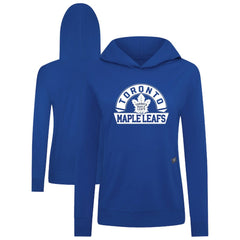 Toronto Maple Leafs Levelwear Women's Relay Banner Arch Pullover Hoodie - Royal | NHL Lifestyle